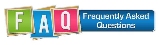FAQ Colorful Squares Stripe Horizontal
